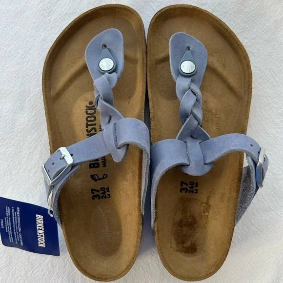 Birkenstock Oiled Leather Gizah Braided size 37 New - Picture 2 of 6